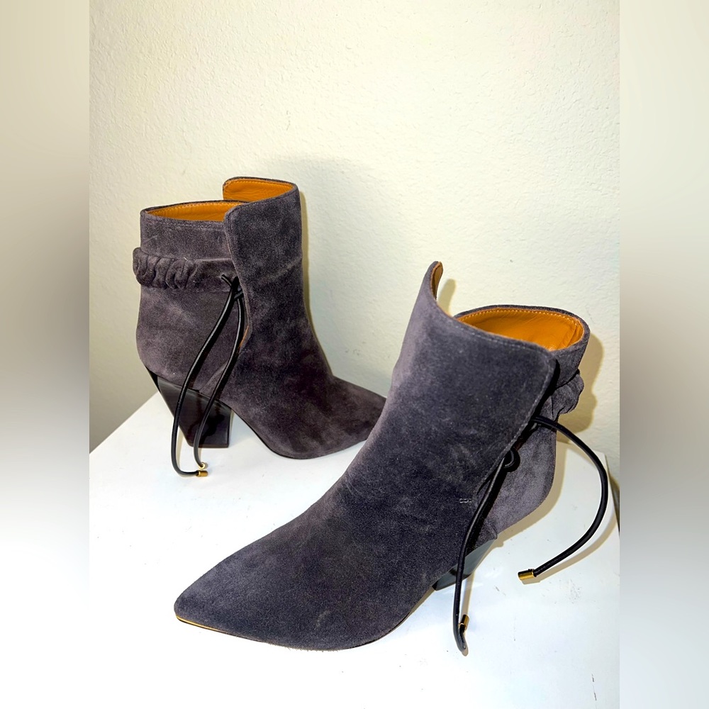 Women’s Tory Burch Lila Suede Scrunch Ankle Bootie Sz 6